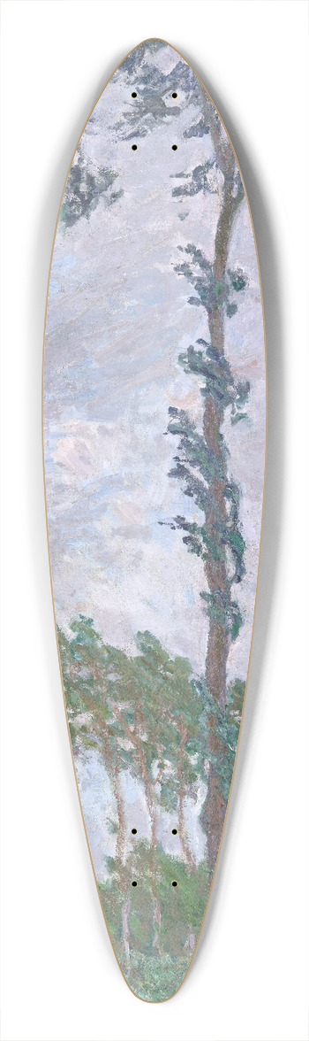 Claude Monet - Wind Effect, Series of The Poplars 39.3 inch art pintail longboard deck