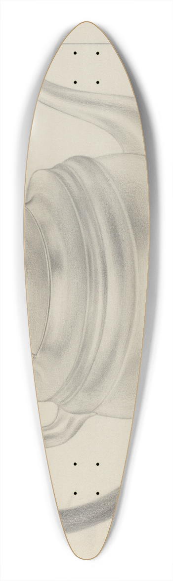Clayton Braun - Silver Teapot 39.3 inch art pintail longboard deck
