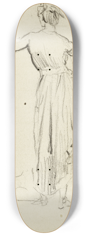 Jean-Baptiste Carpeaux - Etude dune femme debout de dos, la main gauche appuye sur une pelle 8.25 inch art skate deck
