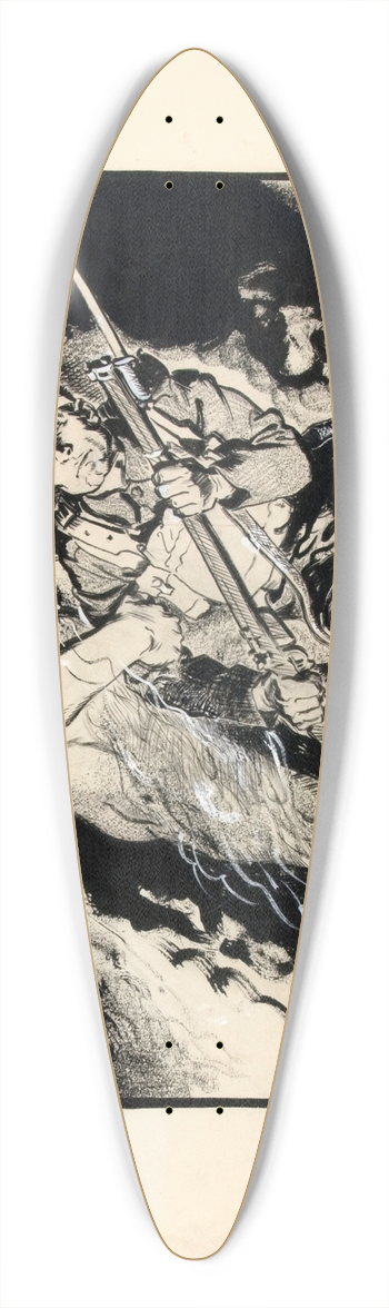 Clive Uptton - The will to win 39.3 inch art pintail longboard deck
