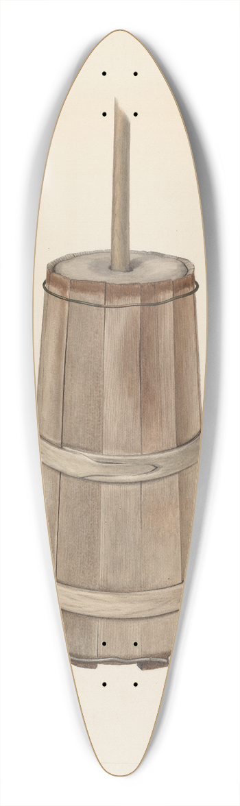 Clyde L. Cheney - Wooden Churn 39.3 inch art pintail longboard deck