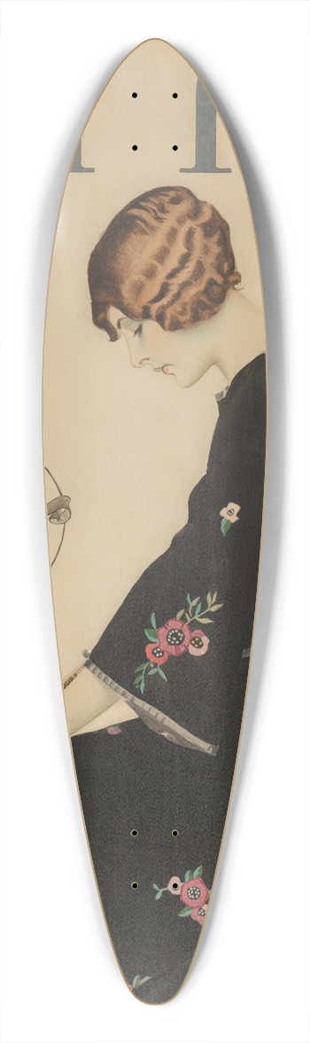 Coles Phillips - Skirts Will be Shorter this Fall 39.3 inch art pintail longboard deck