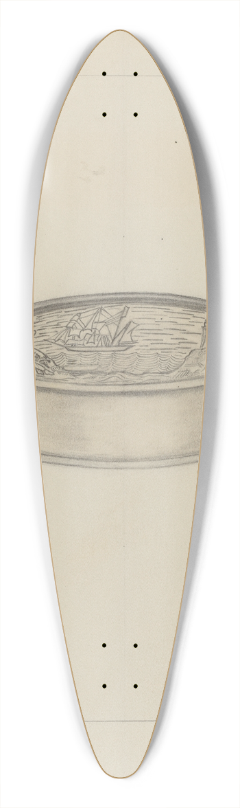Columbus Simpson - Silver Snuff Box 39.3 inch art pintail longboard deck