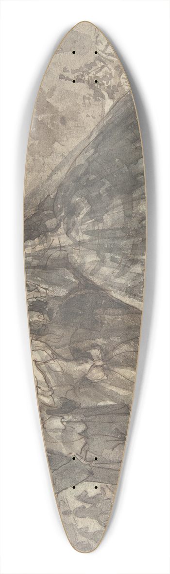 Constantin Guys - Meeting in the Park 39.3 inch art pintail longboard deck