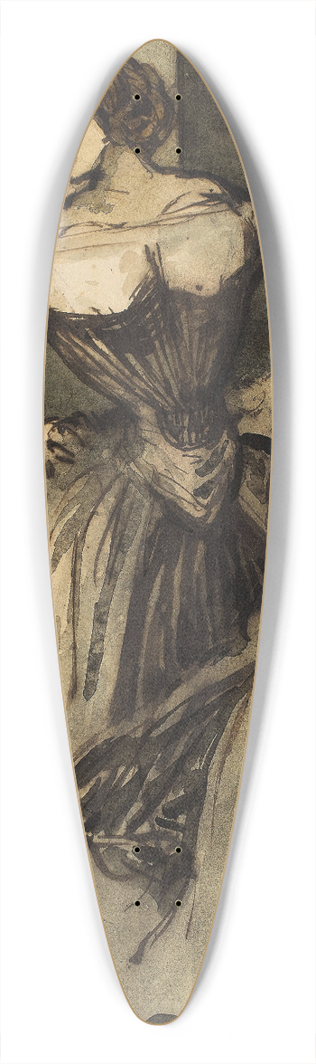 Constantin Guys - Two Women 39.3 inch art pintail longboard deck