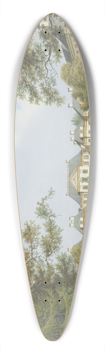 Cornelis de Kruyff - Gezicht op paleis Het Loo 39.3 inch art pintail longboard deck