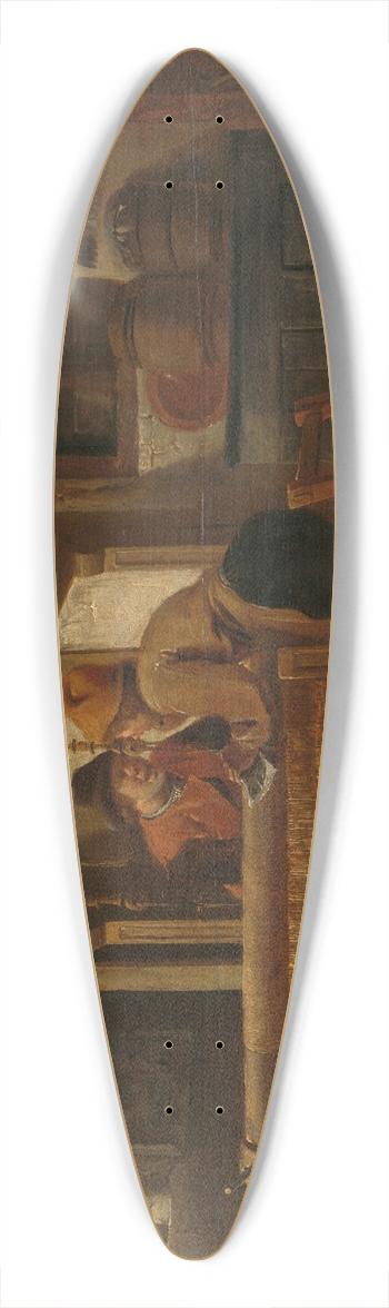 Cornelis Gerritsz Decker - Weavers Workshop 39.3 inch art pintail longboard deck