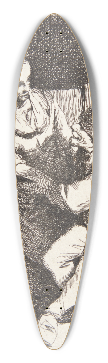 Cornelis Pietersz. Bega - En kvinde afviser en bondes tilnrmelser 39.3 inch art pintail longboard deck