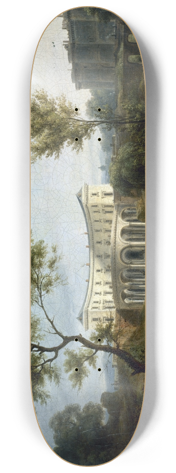 Jean-Baptiste Franois Genillion - La maison de Beaumarchais et la Bastille 8.25 inch art skate deck