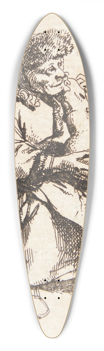 Cornelis Pietersz. Bega - Siddende kvinde med en kande 39.3 inch art pintail longboard deck