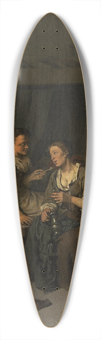 Cornelis Pietersz. Bega - Two Maids Drinking and Smoking 39.3 inch art pintail longboard deck
