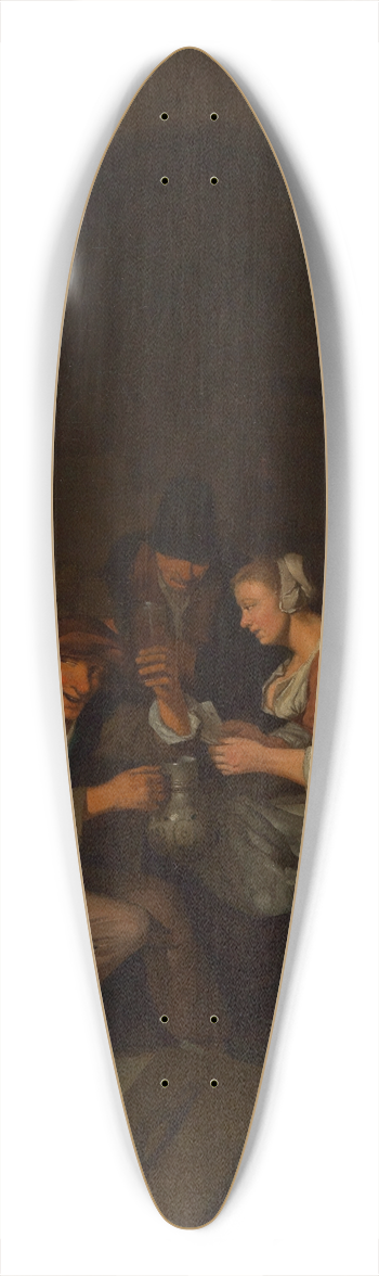Cornelis Pietersz. Bega - Vier zechende Bauern mit einer Frau 39.3 inch art pintail longboard deck
