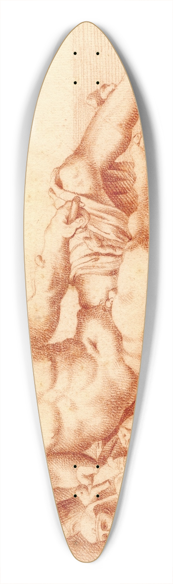 Cornelis Pronk - Beeld van de riviergod 39.3 inch art pintail longboard deck