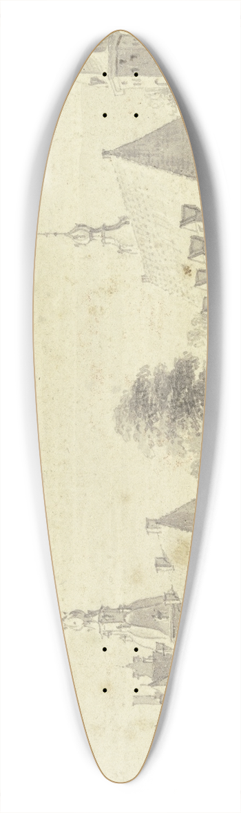 Cornelis Pronk - tHuis den Ooy van Achteren 39.3 inch art pintail longboard deck