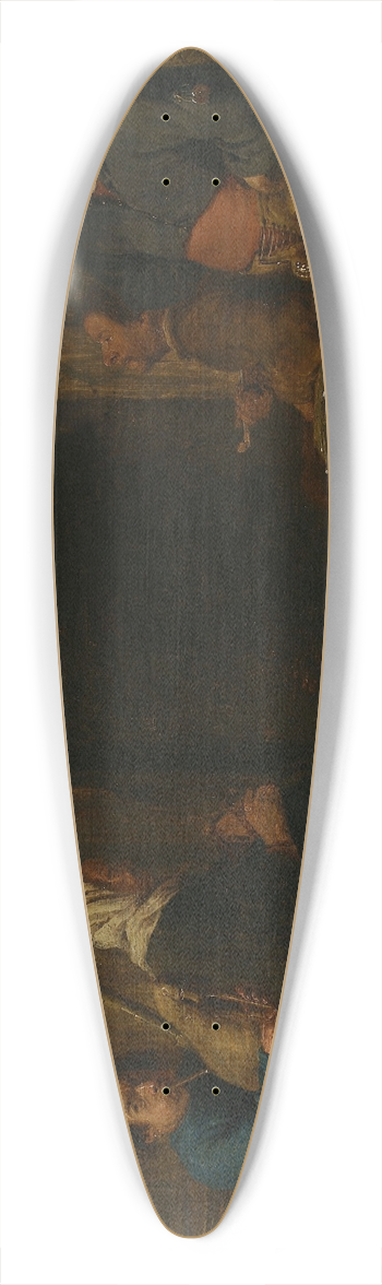 Cornelis Saftleven - Scene in a tavern 39.3 inch art pintail longboard deck