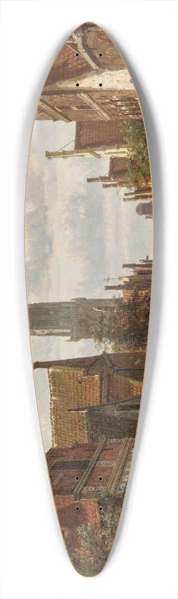 Cornelis Springer - De Vijzelstraat te Enkhuizen 39.3 inch art pintail longboard deck