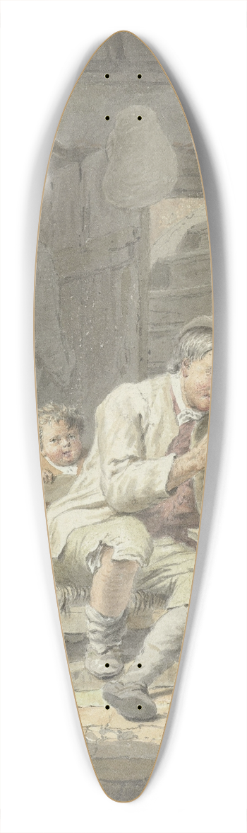 Cornelis van Noorde - De krantlezer 39.3 inch art pintail longboard deck