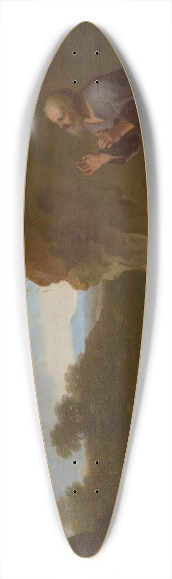 Cornelis Van Poelenburch - Elijah fed by the raven 39.3 inch art pintail longboard deck
