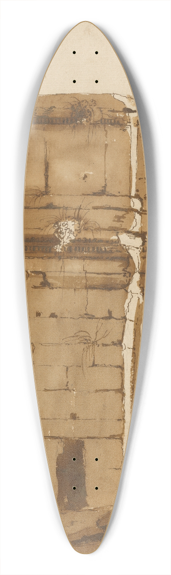 Cornelis Van Poelenburch - The Arch of Septimius Severus, Rome 39.3 inch art pintail longboard deck
