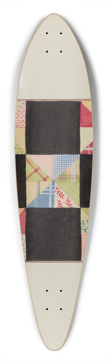 Cornelius Christoffels and Margaret Linsley - Quilt Section 39.3 inch art pintail longboard deck