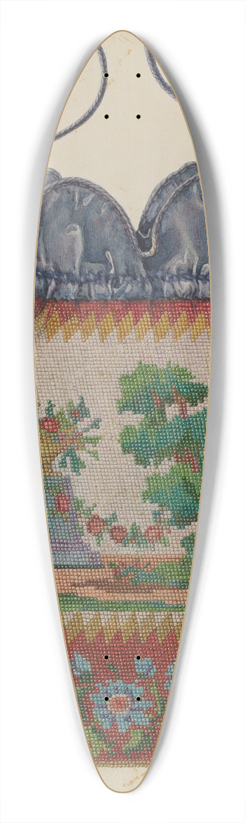 Cornelius Christoffels - Beaded Bag 39.3 inch art pintail longboard deck