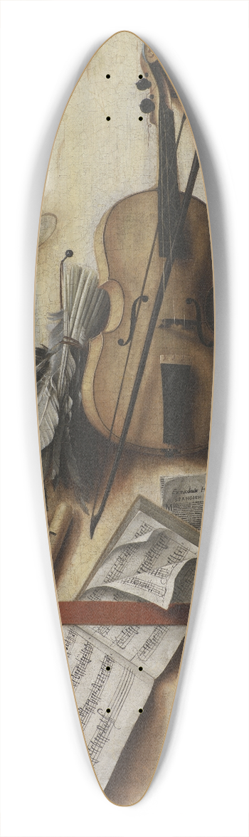 Cornelius Norbertus Gijsbrechts - Trompe Loeil With Violin, Music Book And Recorder 39.3 inch art pintail longboard deck