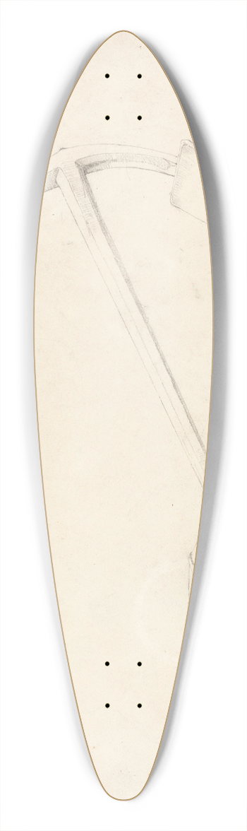 Cornelius Varley - An Anchor 39.3 inch art pintail longboard deck