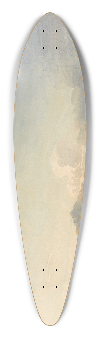 Cornelius Varley - Study near Harlech Castle 39.3 inch art pintail longboard deck