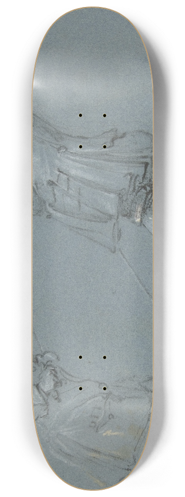 Adam Frans van der Meulen - Study of Two Soldiers Swordfighting 8.25 inch art skate deck