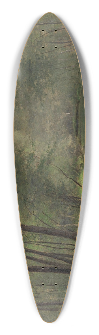 Csar De Cock - Along the River Epte in Gasny 39.3 inch art pintail longboard deck