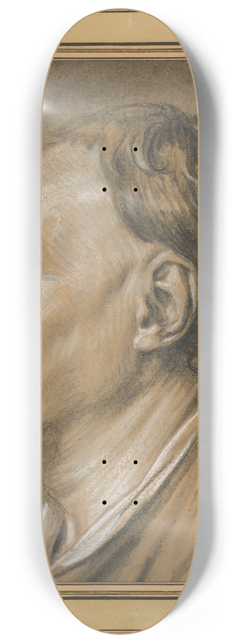 Jean-Baptiste Greuze - Portrait of Denis Diderot (1713-1784) 8.25 inch art skate deck