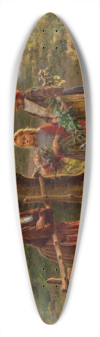 Csar Pattein - Talking over the fence 39.3 inch art pintail longboard deck