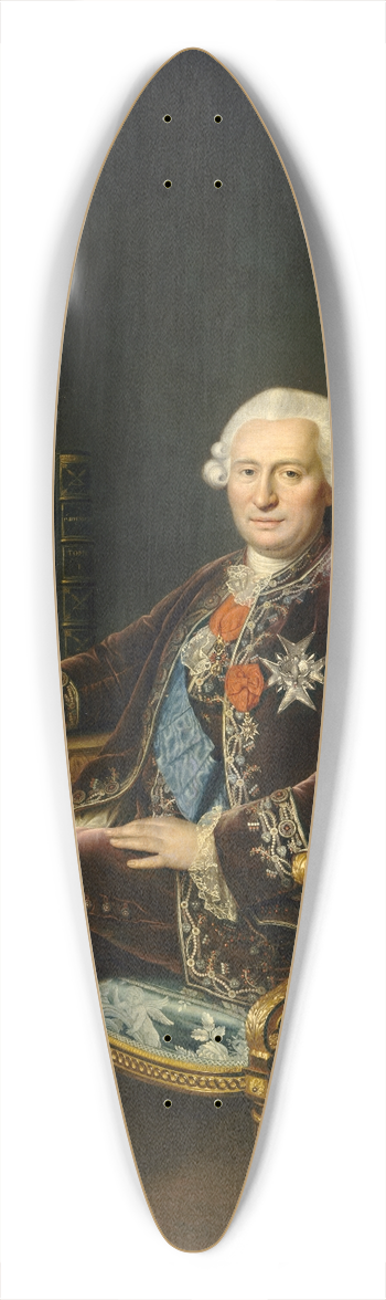 Csar Van Loo - The Marquis dOssun 39.3 inch art pintail longboard deck