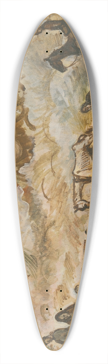 Cyprin Majernk - Refugees 39.3 inch art pintail longboard deck