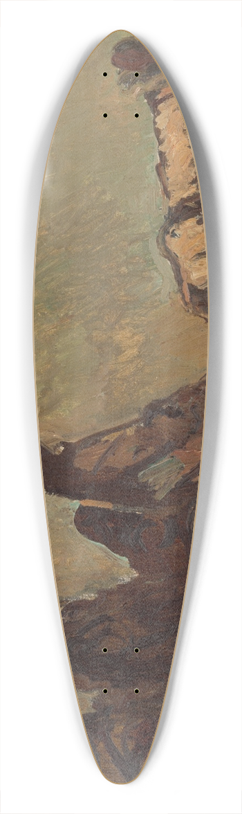 Cyprin Majernk - Refugees 39.3 inch art pintail longboard deck