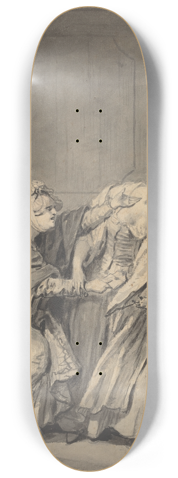 Jean-Baptiste Greuze - The Angry Mother 8.25 inch art skate deck