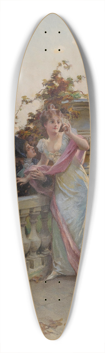 Daniel Hernndez Morillo - On The Balcony 39.3 inch art pintail longboard deck