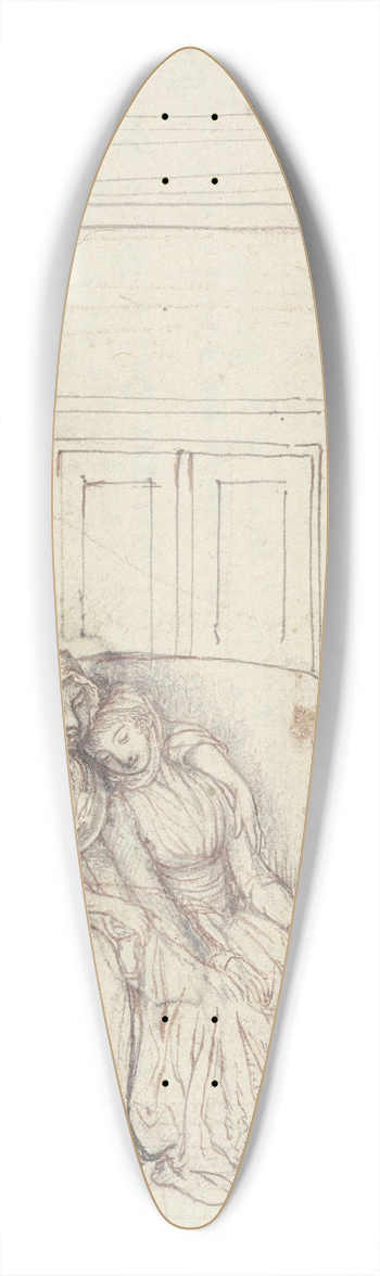 Daniel Nikolaus Chodowiecki - Clarissa sitzt, ermattet zusammengesunken 39.3 inch art pintail longboard deck