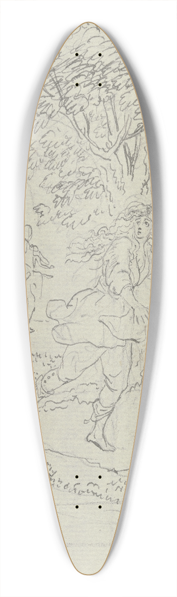 Daniel Nikolaus Chodowiecki - Don Quijote findet ein verkleidetes Mdchen 39.3 inch art pintail longboard deck