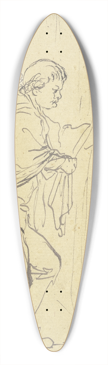 Daniel Nikolaus Chodowiecki - La Colique 39.3 inch art pintail longboard deck