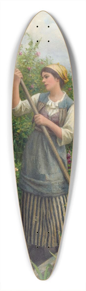 Daniel Ridgway Knight - Gathering Flowers Along The River 39.3 inch art pintail longboard deck