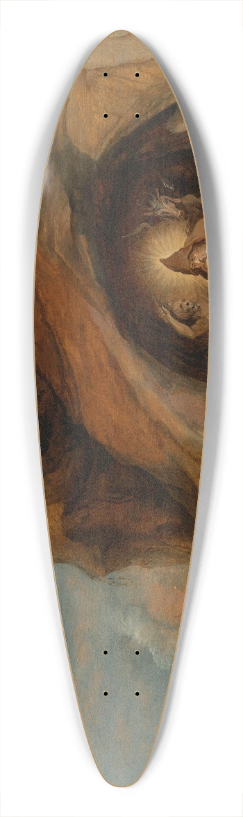 Daniel Seghers - Landscape With Temptation Of St. Anthony 39.3 inch art pintail longboard deck