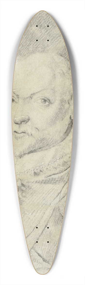 Danil de Blieck - Bust Portrait of Man 39.3 inch art pintail longboard deck