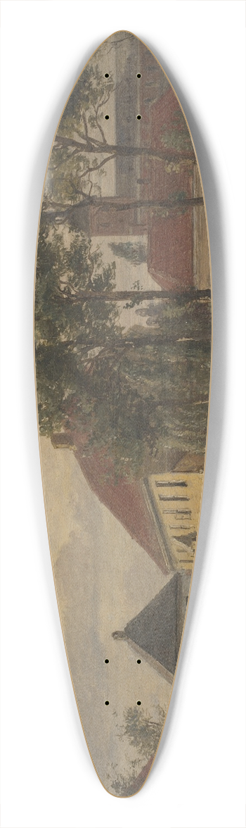 Dankvart Dreyer - A Mill in Odense 39.3 inch art pintail longboard deck
