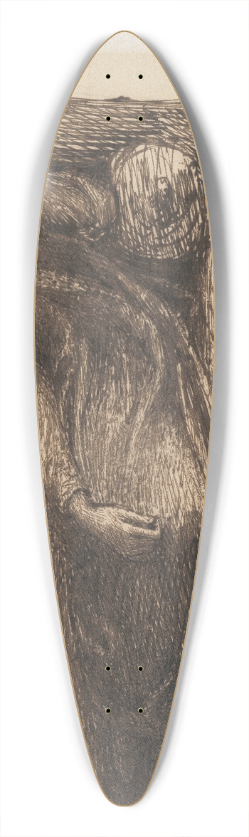 Dante Gabriel Rossetti - Jane Morris 39.3 inch art pintail longboard deck