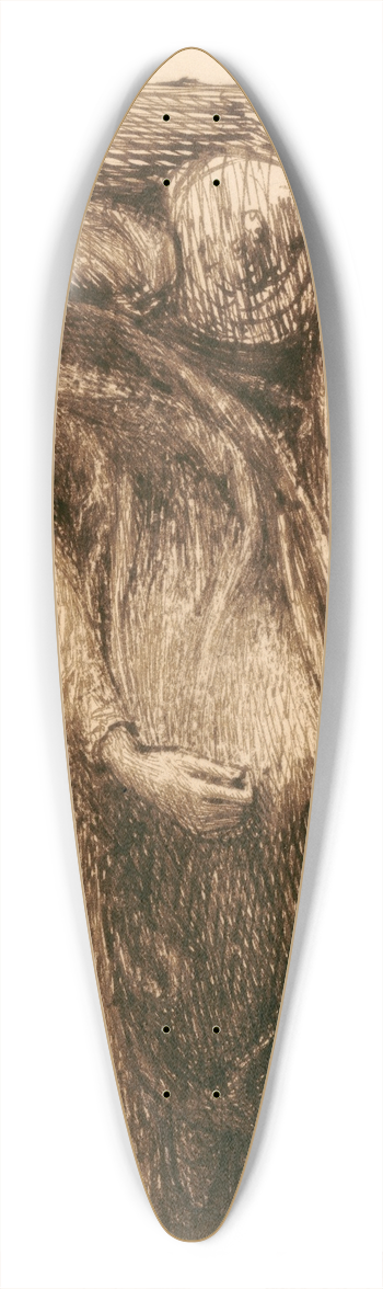 Dante Gabriel Rossetti - Jane Morris 39.3 inch art pintail longboard deck