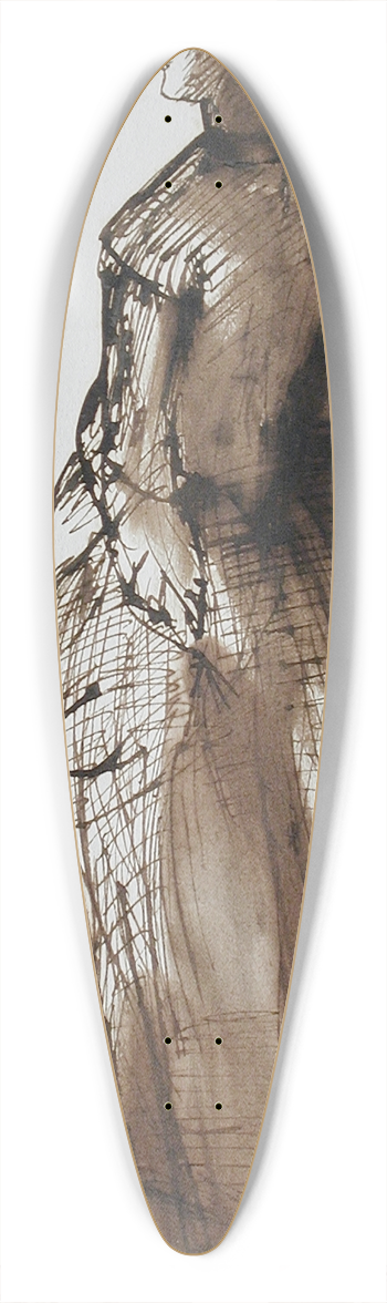Dante Gabriel Rossetti - Standing Woman, Facing Left 39.3 inch art pintail longboard deck