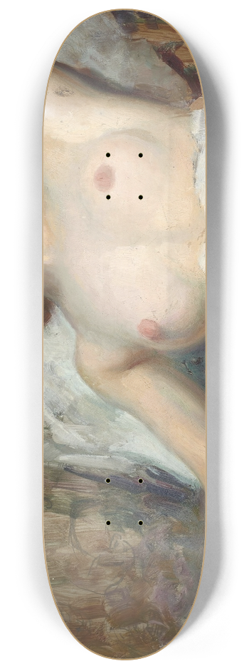 Alys Prat - Femme au buste dnud allonge 8.25 inch art skate deck