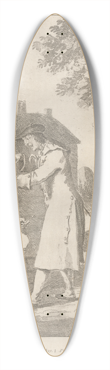 David Allan - Glaud and Symon 39.3 inch art pintail longboard deck