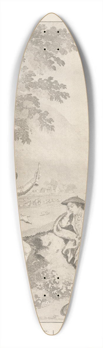 David Allan - Patie Rebukes Roger 39.3 inch art pintail longboard deck